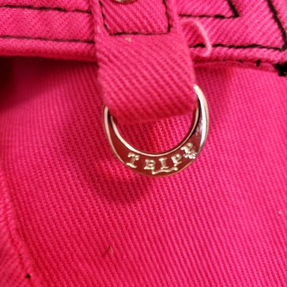 Tripp NYC  pink and black colorblock Moto biker punk Jacket S - Picture 3 of 13